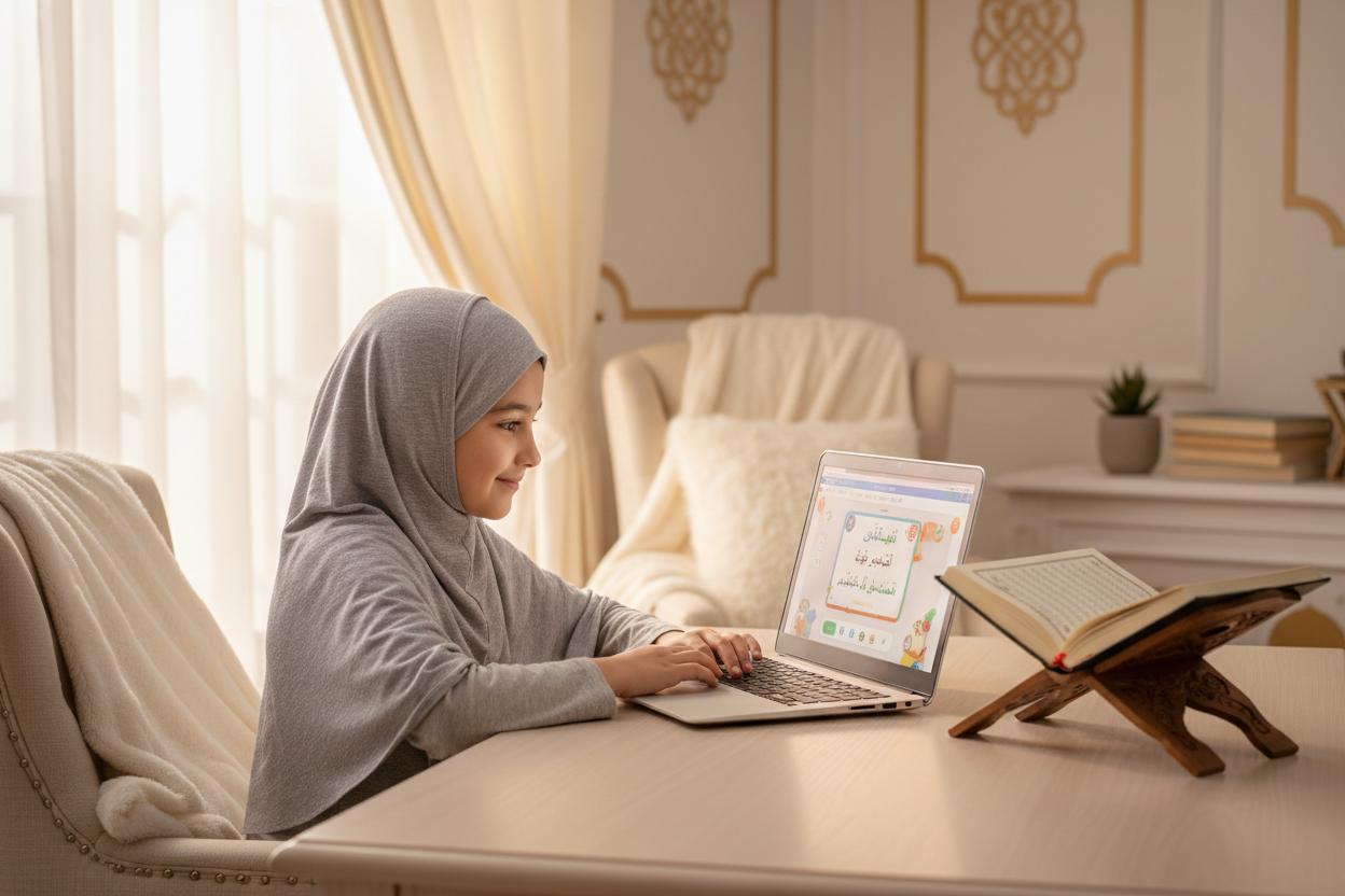 Student learning Quran